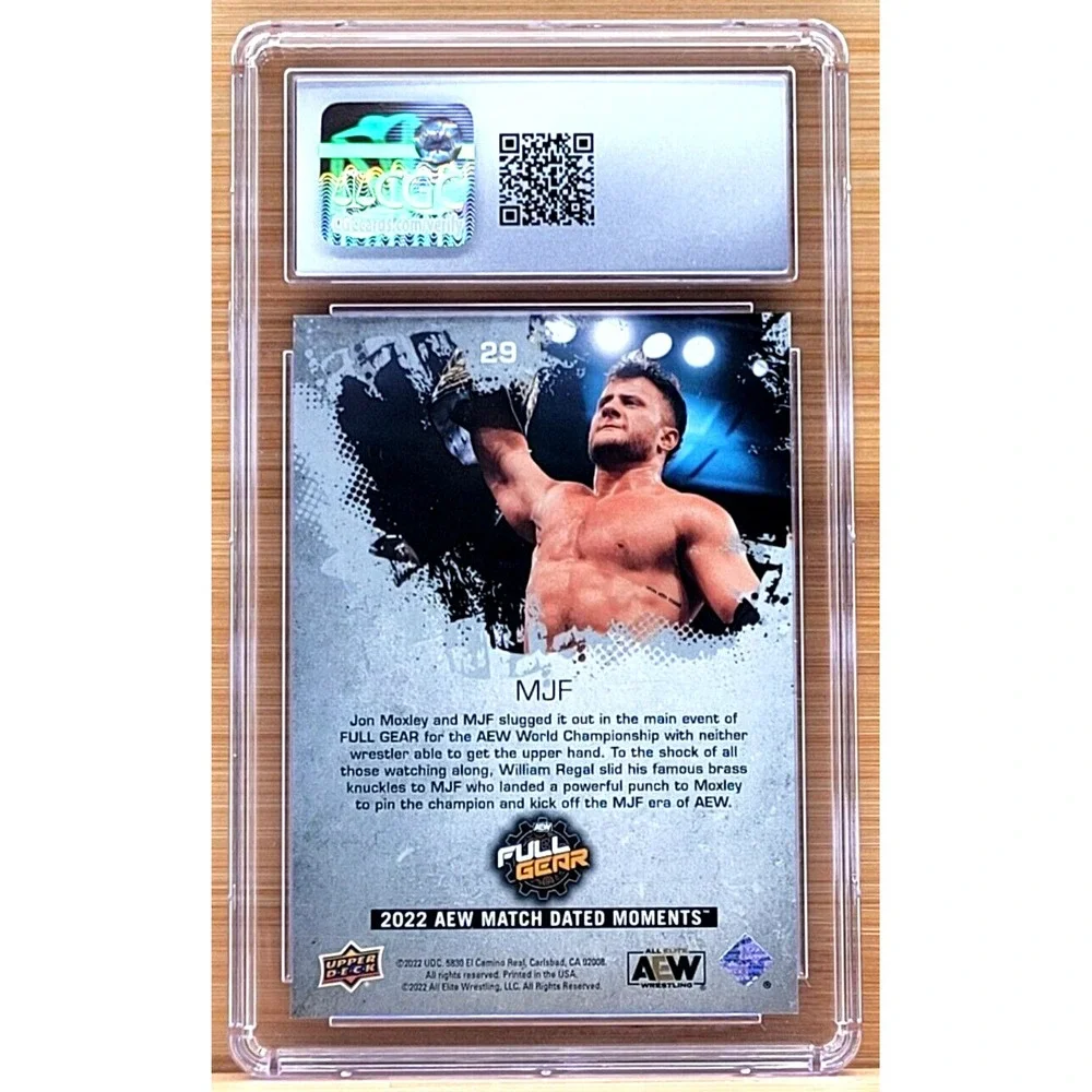 2022 UPPER DECK AEW MATCH DATED MOMENTS MJF SILVER CGC 9.5‎ WWE AEW